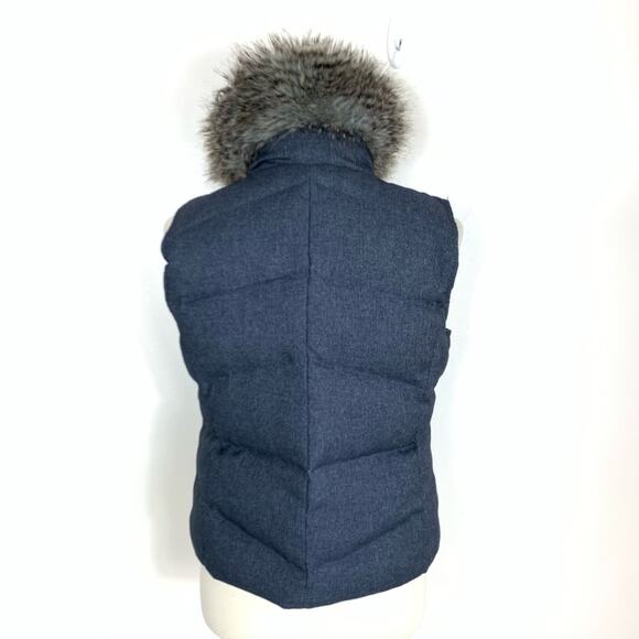 The Limited Down Feather Puffer Vest Faux Fur Small - Picture 2 of 8